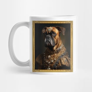 Regal Brindle Boxer - Medieval German Queen  (Framed) Mug